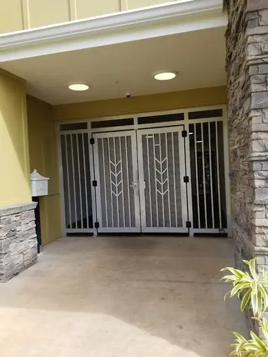 Secure entrance to Kumuhonua Transitional Living Center, a sober living home in Hawaii.